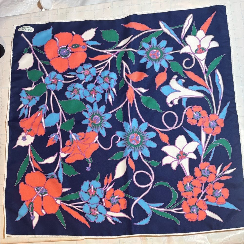 Island Flowers Floral Scarf by  Smiths Bermuda
